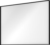 Bewonen Framed vlakke spiegel in mat zwart kader - 80x5cm (bxd)