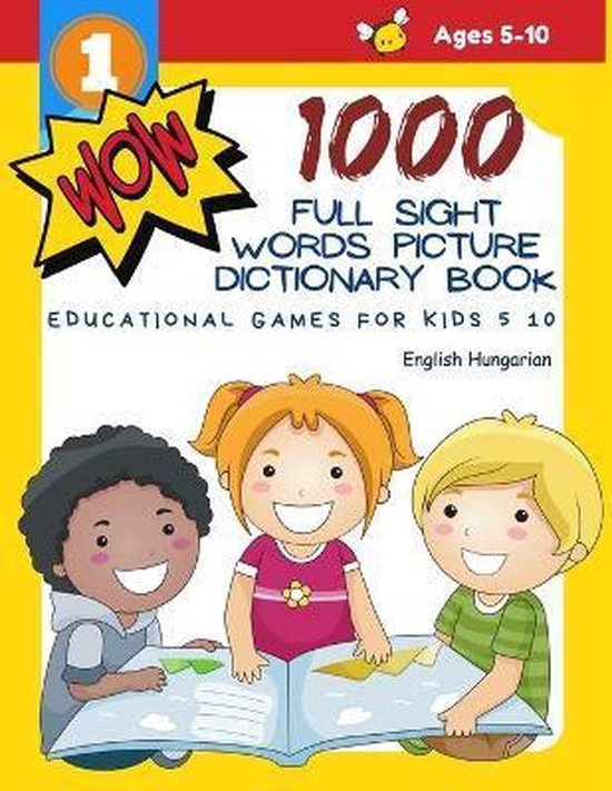 Foto: 1000 full sight words picture dictionary book english hungarian educational games for kids 5 10
