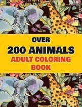 Over 200 Animals Adult Coloring book