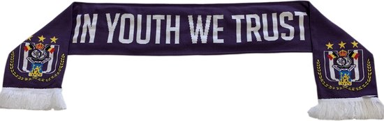 RSC Anderlecht sjaal "In Youth We Trust" paars