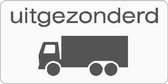 Onderbord Uitgezonderd vrachtauto's (OB61) - aluminium - DOR 60 x 30 cm