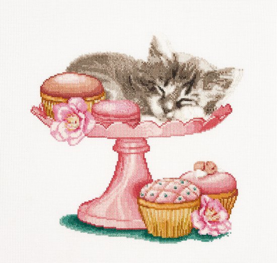 Thea Gouverneur - Kit de point de croix compté - 742A - Fils DMC pré-triés - Sweet as Sugar - Aida - 31 cm x 30 cm - Kit DIY