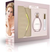 Sarah Jessica Parker Lovely Geschenkset 100ml EDP + 10ml Roller + Gouden Clutch Bag