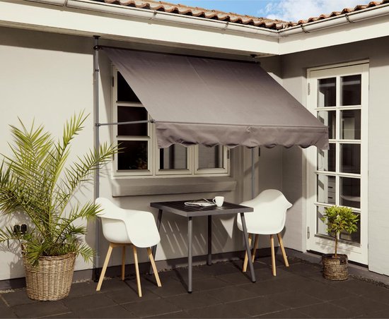 Klem-Zonwering balkon en terras van WDMT™ - 200 x 210/300 cm | Eenvoudig te  plaatsen... | bol