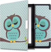 Etui kwmobile pour Kobo Aura Edition 1 - Etui pour liseuse en turquoise / marron / vert menthe - Design Sleeping Owl