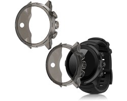 kwmobile 2x Hoes voor geschikt voor Suunto 9 / 9 Baro / Spartan Sport Wrist HR - Siliconenhoes voor sporthorloge zwart / transparant