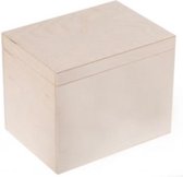 Houten kist met deksel | blank, onbehandeld hout | scharnierdeksel |  20x29x23 |