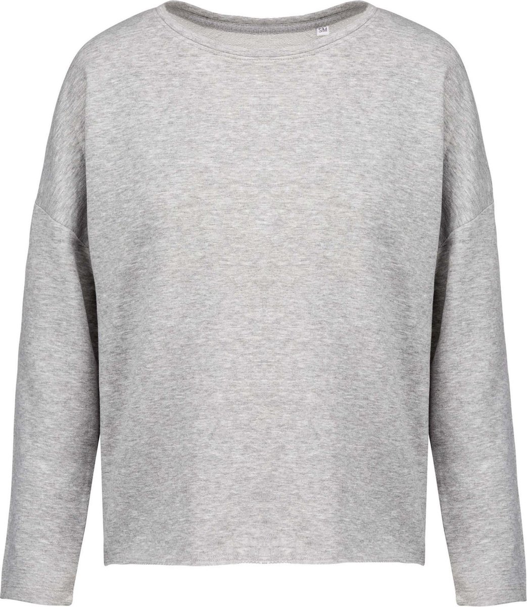 Kariban Dames/dames Oversized Sweatshirt Lichtgrijs