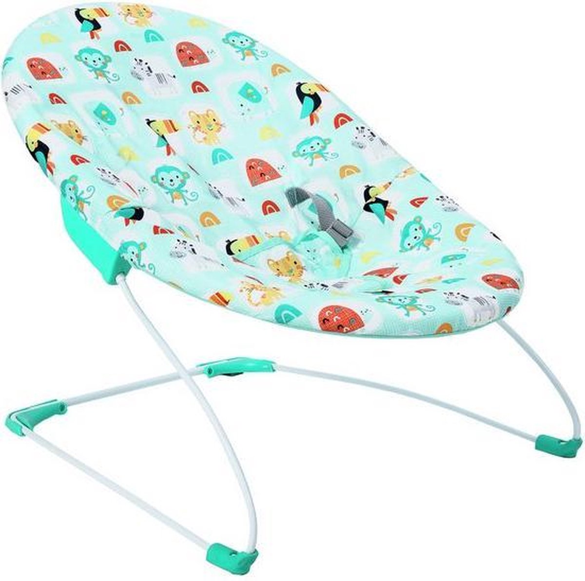 Goedkoopste Relax, Little World Wipstoel met dierenprint babysit circus, bouncer
