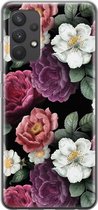 Samsung Galaxy A32 4G hoesje siliconen - Flowers - Soft Case Telefoonhoesje - Bloemen - Multi