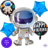 Ballonnen Verjaardag - Ruimtevaart Astronaut Thema - Verjaardag Versiering - Helium Geschikt - Fienosa