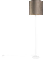 QAZQA - Moderne Vloerlamp | Staande Lamp - 1 lichts - H 1790 mm - Taupe - Woonkamer | Slaapkamer | Keuken
