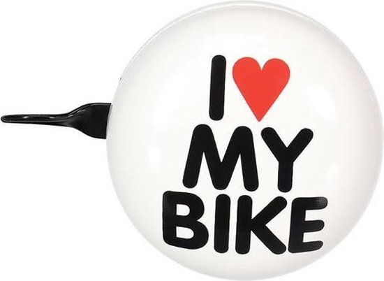zweer Vloeibaar prioriteit Perel Fietsbel I Love My Bike 80 Mm Staal Wit | bol.com