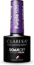 Claresa UV/LED Hybrid Gel Nagellak Paars #626 - 5ml.