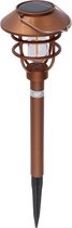 Solar outdoor lamp met grondspies Soshanguve - 2lm 2000K IP44 - sensor - Brons