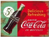 Coca Cola Delicious Refreshing.​. Koelkastmagneet 8 cm x 6 cm.