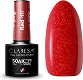 Claresa UV/LED Hybrid Gel Nagellak Rood #411 - 5ml.