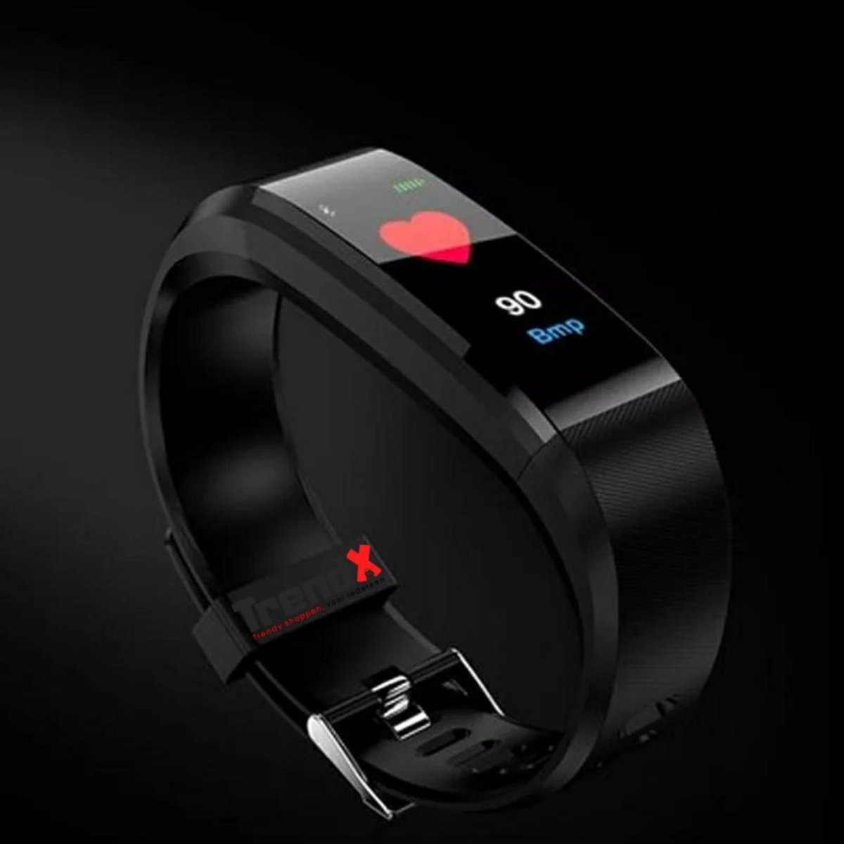 TrendX Smart Watch 115 Plus - Horloge - Bluetooth - Waterdicht - Zwart - TrendX