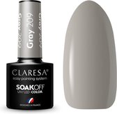 Claresa UV/LED Hybrid Gel Nagellak Grijs #209 - 5ml.