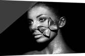 ter Halle® Glasschilderij 80 x 120 cm | I am Butterfly Women
