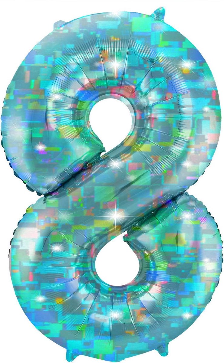Folat Luftballons Zahl 8-5, 5 Stück, Heliumgeeignet | Allover Print, Latex, Ca. 30 Cm (12 Zoll)