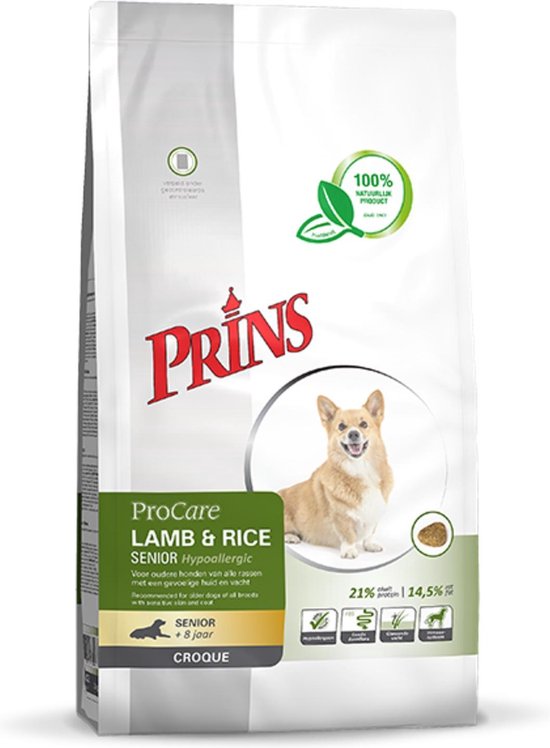 Prins ProCare Croque Lam & Rijst Senior 10 kg - Hond