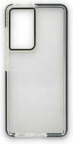 HB Hoesje Geschikt voor Samsung Galaxy S21 Ultra Zwart - Anti Shock Gel Armor Back Cover Case