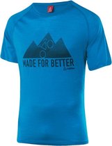 Löffler Sportshirt Heren Lyocell/merinowol Blauw Mt 54