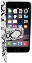 Klaphoesje - Telefoonhoesje met pashouder - Hoesje voor Apple iPhone 6 Serpentijn - Wit