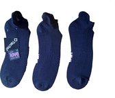 Sport Sokken - Xtreme Sockswear - Enkel Sokken - 3 Paar - Maat 36-41 - Zwarte Sneaker sokken