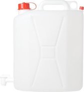 Jerrycan met kraantje - Wit - 20l - Voor water en brandstof