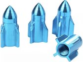 TT-products ventieldoppen Light Blue Rockets aluminium 4 stuks lichtblauw