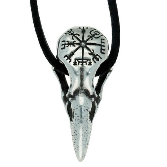 Raven schedel hanger in luxe doos