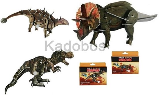 3D Opwindpuzzel Dinosaurus
