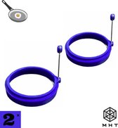 Ei Ring - Pancake Ring - Donker Blauw - 2 stuks - Pancake Maker - 10 Verschillende Varianten