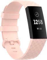 SVH Company FitBit Charge 4 Siliconen Bandje – Ook Geschikt voor Charge 3 – Lichtroze – Maat L