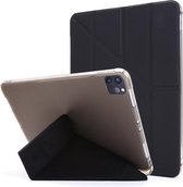 Voor iPad Pro 11 (2020/2018) Multi-opvouwbare horizontale flip PU-leer + schokbestendige TPU-hoes met houder en penhouder (zwart)