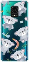 Voor Xiaomi Redmi Note 9S schokbestendig geverfd transparant TPU beschermhoes (koala)