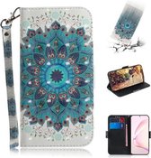 Voor Galaxy S10 Lite / A91 3D Schilderen Horizontale Flip Leren Case met Houder & Kaartsleuf & Portemonnee & Lanyard (Pauwkrans)