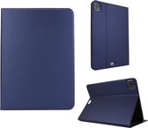 Voor iPad Pro 11 inch (2020) Voltage Platbinding Stretchleer + TPU-beugel Beschermende holster met slaapfunctie (donkerblauw)