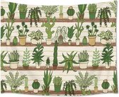 Ulticool - Planten in Plantenpotten Cactus Plant Natuur - Wandkleed  Poster - 200x150 cm - Groot wandtapijt -  Tuinposter Tapestry - Schilderij Decoratie Tuin Versiering Accessoire