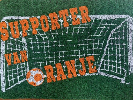 Oranje deurmat / oranje decoratie / oranje versiering / oranje feestversiering / supporter van oranje / nederlands elftal