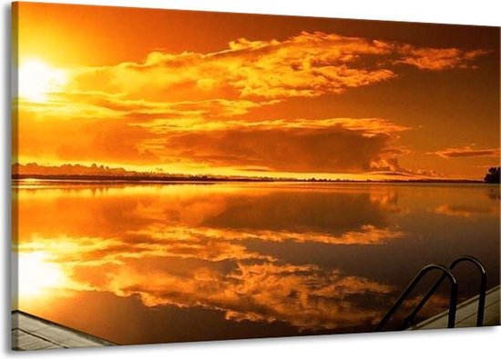 Peinture sur toile Nature | Orange jaune | 140x90cm 1 Liège