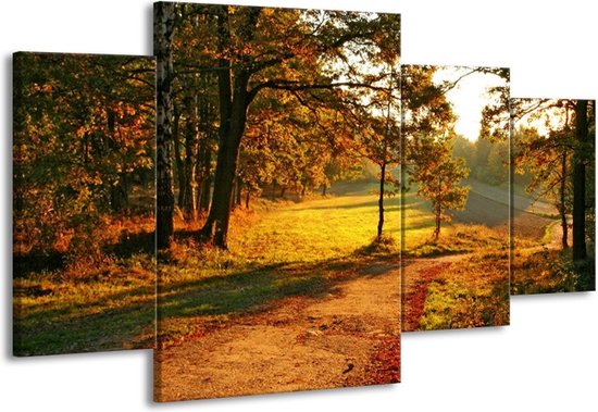 Peinture sur toile Nature | Vert, jaune, marron | 160x90cm 4 Liège