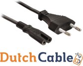 Dutch Cable stroomkabel Euro-plug mannelijk - IEC-320-C7  3 m zwart