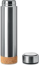 Theefles met filter 450 ml - Theefles kurk en rvs - Theefles met infuser - Theefles onderweg - Theefles to go - Theefles de luxe - Theefles met infuser - Theefles dubbelwandig - Thee fles dub