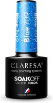 Claresa UV/LED Gellak Blauw #709 – 5ml.