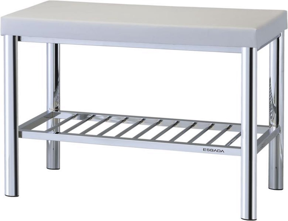 COSTWAY Douchebank, badkamer, zitbank met plank tot 150 kg belastbaar