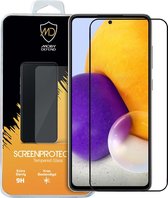 Samsung Galaxy A72 screenprotector - MobyDefend gehard glas screensaver - Zwarte randen - Screen Protector - Glasplaatje Geschikt Voor: Samsung Galaxy A72