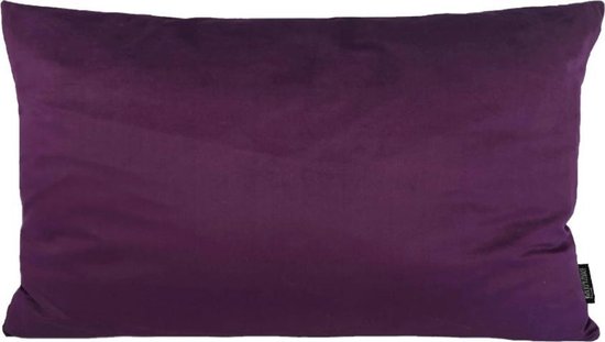 Housse de coussin longue en velours violet | Velours - Polyester | 30 x 50 cm